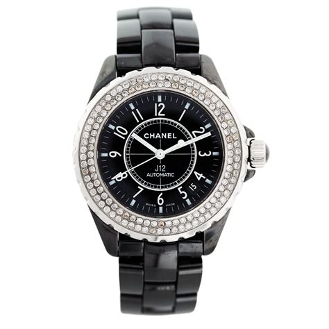 chanel black watch ladies|chanel black ceramic watch.